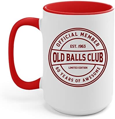 Кафеена чаша Zaman Hassan Мъжки Old Balls Club 60 Years Страхотно Sixty на 60-ия рожден ден на Дядо (11 грама,