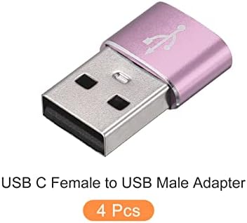 Адаптери Rebower C USB за свързване към USB конектора Type C за USB-конвертори [за телефон, Таблет компютър] - Rose gold /4 бр.