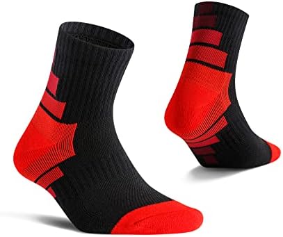 Hicomlor Атлетик-Чорапи до глезена за мъже за бягане-Чорапи с подплата, вентилация на мрежи, поддръжка на свода