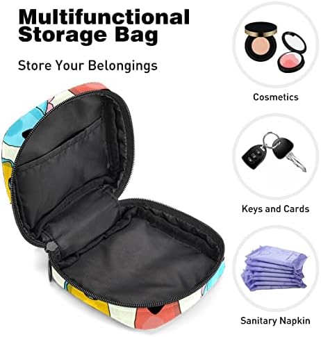 Безпроблемна Колоритен Чанта За Съхранение на Хигиенни Кърпички с Хубав Чудовище, Чанта за Менструалната Чашка