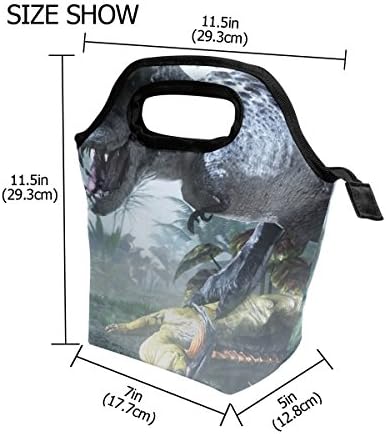 HEOEH По-Големи животни Динозавър Чанта за Обяд с Динозавром Чанта-Хладилник Изолирани Обяд-Апарати с Цип Чанта