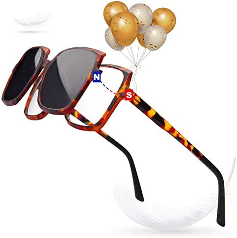 Amorays Магнитни Бифокални Очила за четене с клипсой на слънчеви очила, очила за нощно шофиране, Блокер Синя