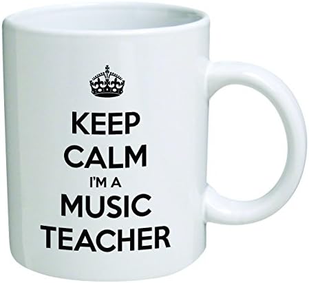 Забавна чаша - Сохраняй спокойствие, аз съм учител по музика - чаши за Кафе на 11 грама - Вдъхновяващи за подаръци