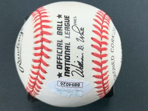 Ханк Аарон и Уили Мейс Подписаха бейзболни топки William White N. L с автограф от Jsa Loa x - Бейзболни топки