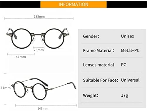 helena малка дограма за Кръгли Очила за Четене, за Жени, Мъже Синя Светлина Блокер Компютърни Прозрачни Очила