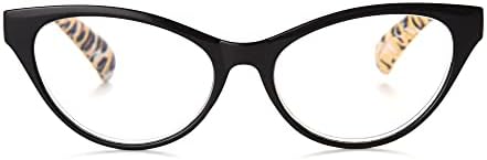 Очила за четене Betsey Johnson Kai Blue Light, гепард, 40 мм
