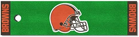 ФАНМАТЫ NFL Cleveland Browns Найлонов Подложка за лице Като Зелено, 18 x72