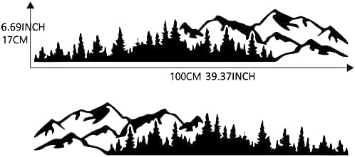 Wilove 2 бр., Гъвкав Винил Графични Етикети с дървета, на Планински Гора, на Прозореца на Купето, Стикери за