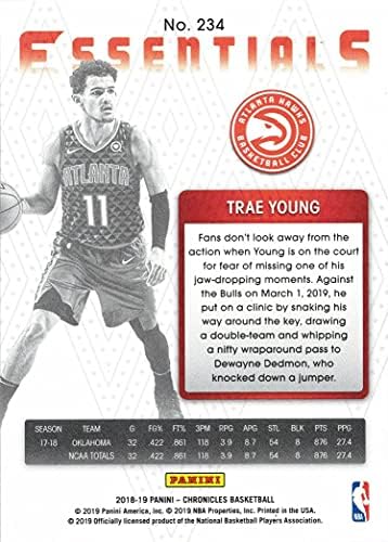 2018-19 Панини Хрониките на Основите на баскетбола 234 Карта млад начинаещ Трея