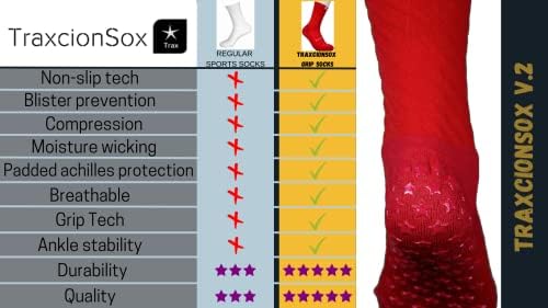 Чорапи TraxcionSox Grip Performance V. 2 - Дължина на екипажа