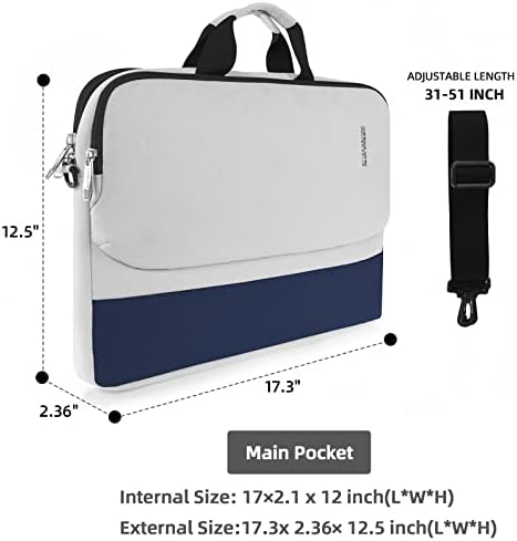 17-инчовата Тънка чанта за лаптоп, устойчив на удари Калъф за носене на Компютъра с пагон, който е Съвместим