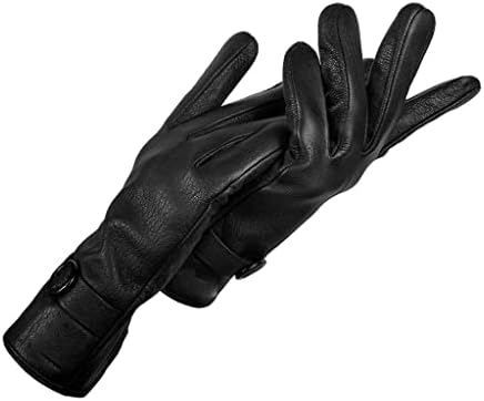 дамски ръкавици за зимата и пролетта, Кожени Ръкавици с плетиво подплата, дамски ръкавици на един пръст (Цвят: D, размер: 7 1/2)