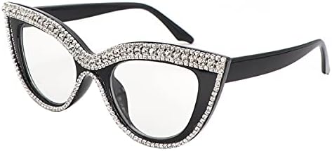 БЕЗЦЕННИ Очила Котешко око, украсени с пайети, уголемени очила за четене, блокер синя светлина