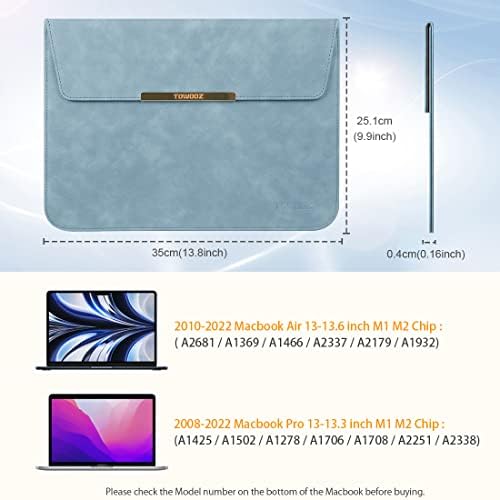 TOWOOZ MacBook Air Sleeve 13 Инча, Калъф за лаптоп с подложка за мишка, който е Съвместим с 2022 Нов MacBook