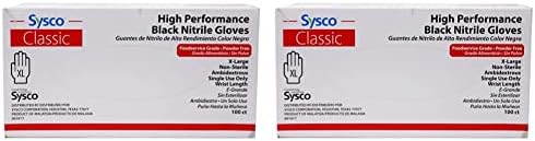 Кутия за ръкавици Sysco Classic Black Nitrile Extra Large, 100 броя